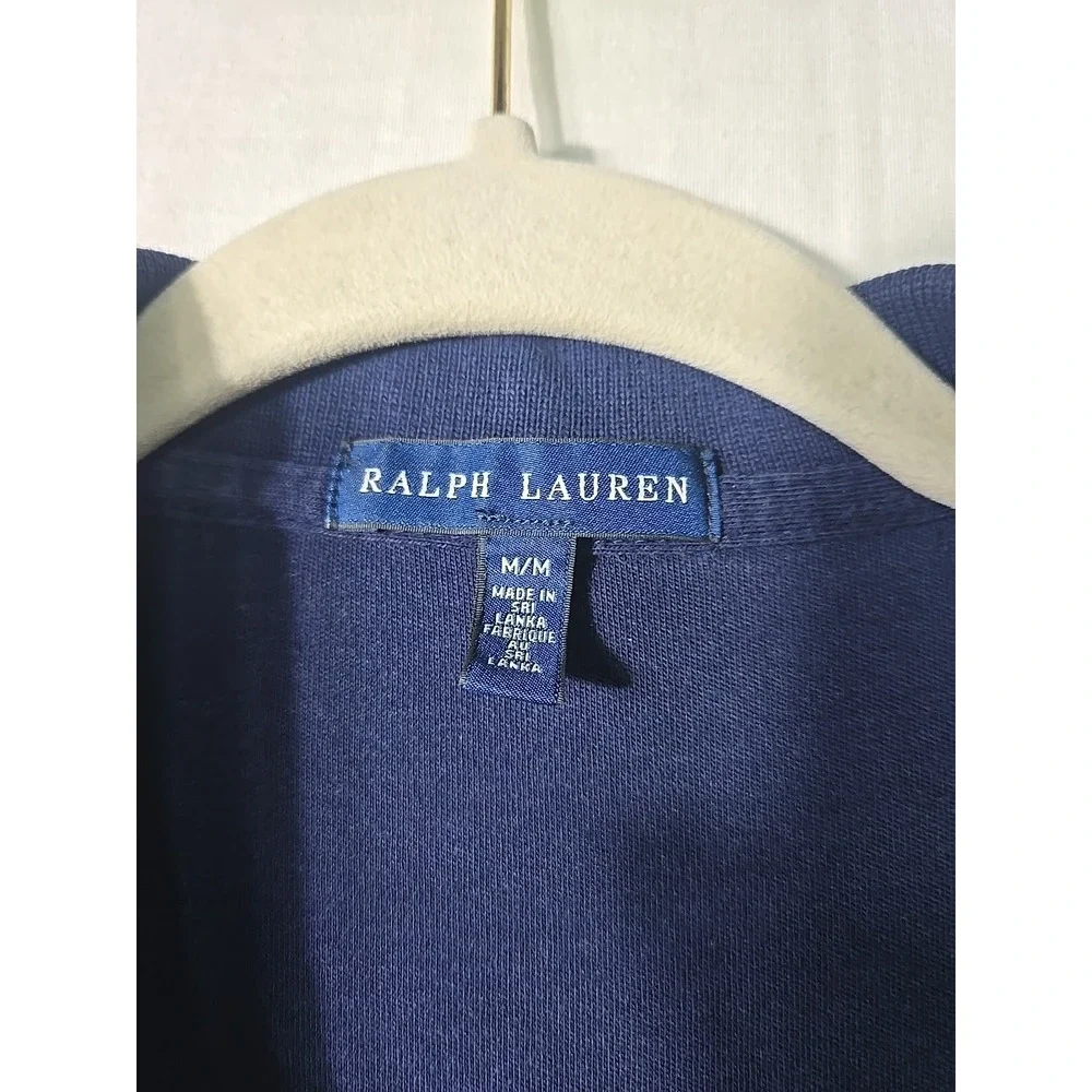 Ralph Lauren Women's Medium T Shirt  Polo‎ Dress Navy Green Embroidered Pony